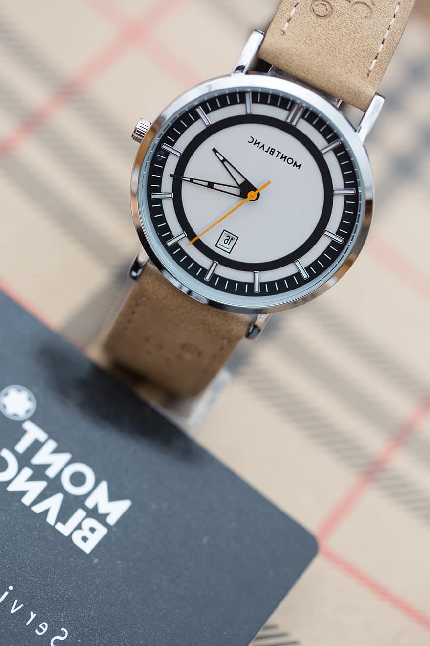 orologio da polso, orologio, tempo, Mont Blanc, ore, minuti, accessorio, moda, progettista, avvicinamento, lusso