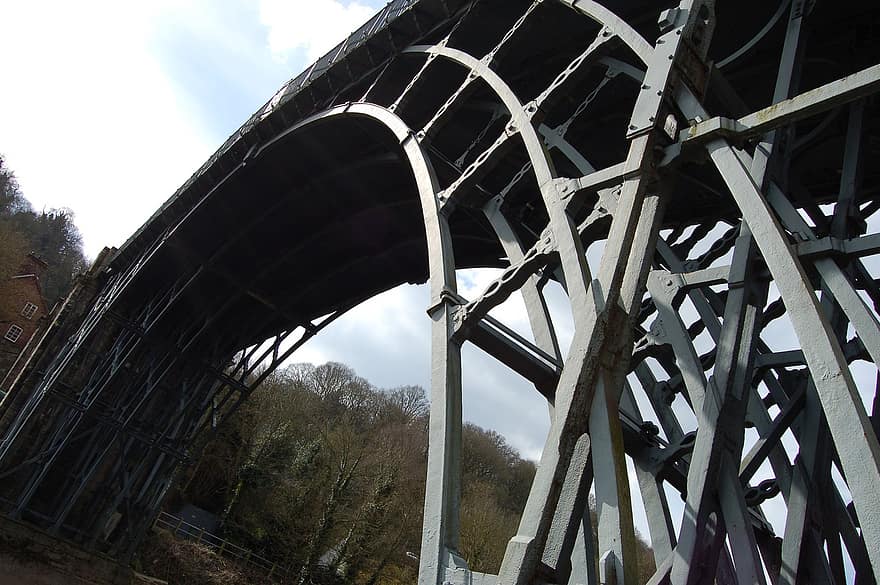ponte, architettura, viaggio, turismo, ponte di ferro, Telford, industria di costruzioni, posto famoso, acciaio, struttura costruita, metallo