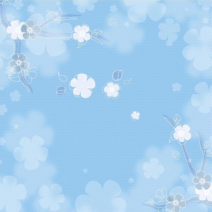 blå baggrund, blomster, årgang, gobelin, kort, bryllup, festival, fødselsdag, natur, scrapbooking