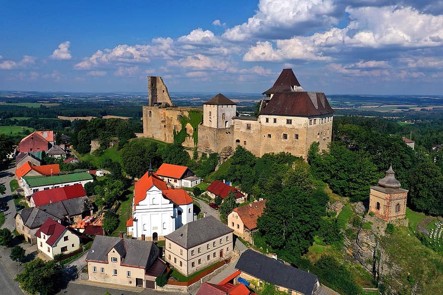 Lipnice, slot, Tjekkiet, arkitektur, historisk, berømte sted, historie, Kristendom, middelalderlig, gammel, kulturer