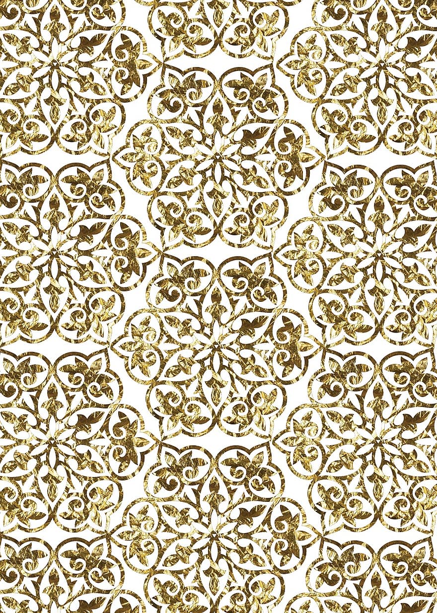 patroon, meetkundig, geometrische patronen, decoratie, vorm, zeshoek, gouden, goud, wijnoogst