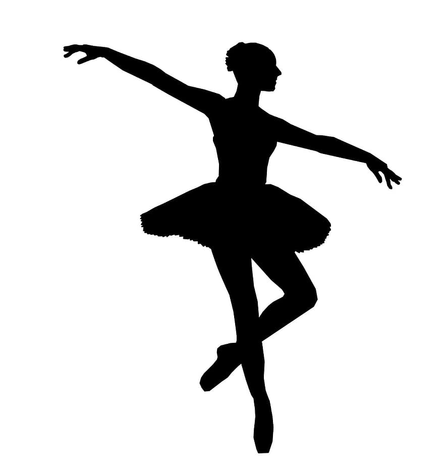 ballettdanser, silhouette