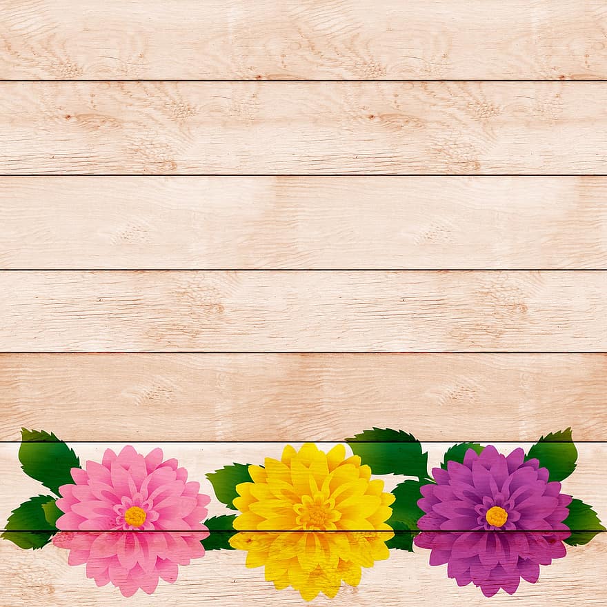 Holz- und Blumenpapier, Hintergrund, Holz, Blumen-, Natur, romantisch, Blumen, Gruß, Deko, dekorativ, Textur