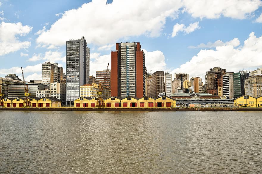 Porto Alegre, rs, brasil, natureza, Nuvens, Capitale