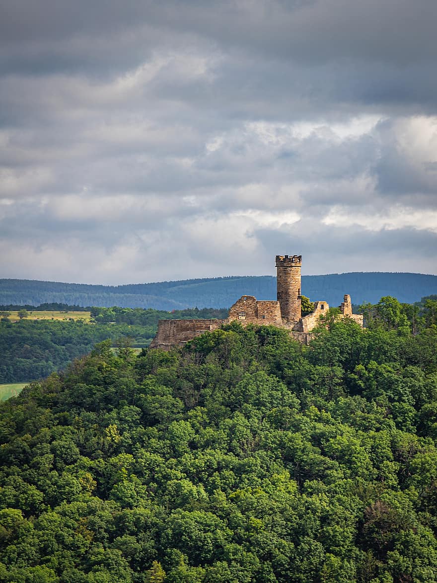 Mühlburg, castelo, fortaleza, arquitetura, meia idade, parede, construção, Alemanha, pedra, torre, céu