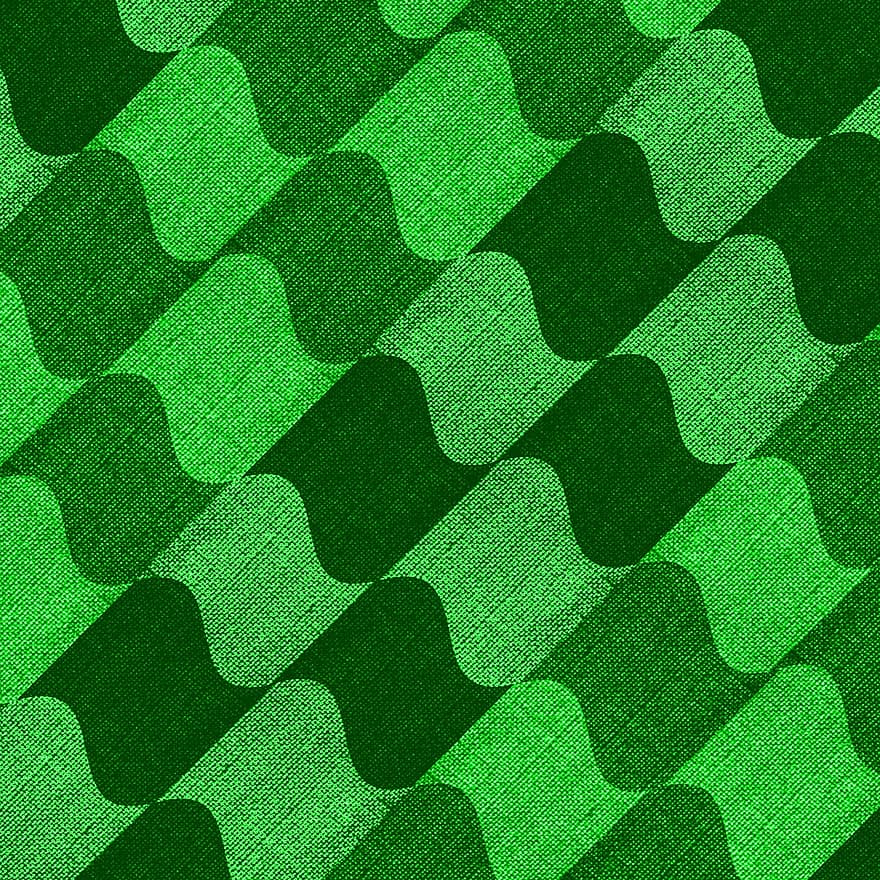 Fabric, Textile, Texture, Surface, Green, Lime, Jute, Shades, Shapes, Geometric, Waves