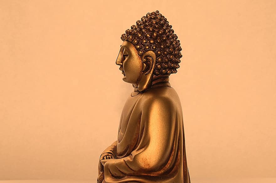 buddha, statue, buddhisme, skulptur, gyllen statue, Gylden skulptur, gautama buddha, Religion