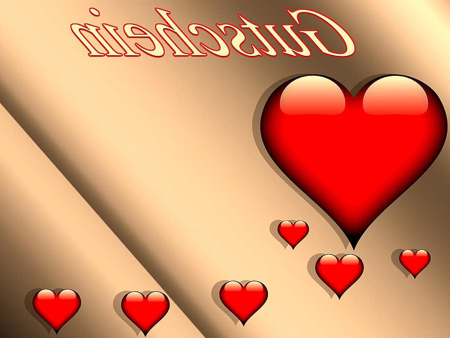 Heart, Coupon, Red, Gift, Map, Background, Welcome