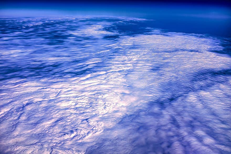 雲、空、空気、空中、空域、高度、天国、飛行機の眺め、自然、cloudscape、青