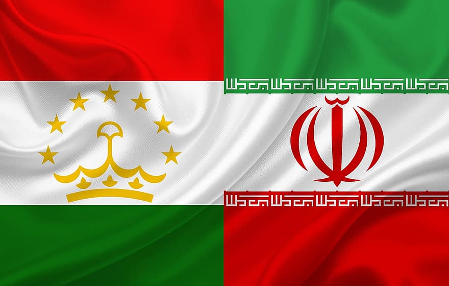 Flagge, ich rannte, Tadschikistan, Afghanistan, Indien, Osseten-Alanen, Pakistan