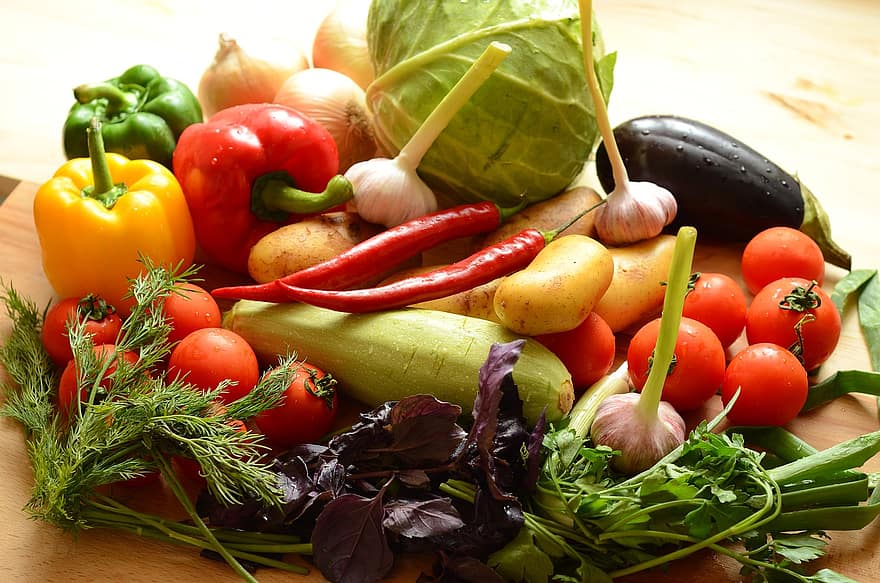 daržovės, mėsa, ingridientai, maisto, maisto ruošimas, gaminti, derlius, ekologiškas, šviežias, šviežios daržovės, šviežia produkcija