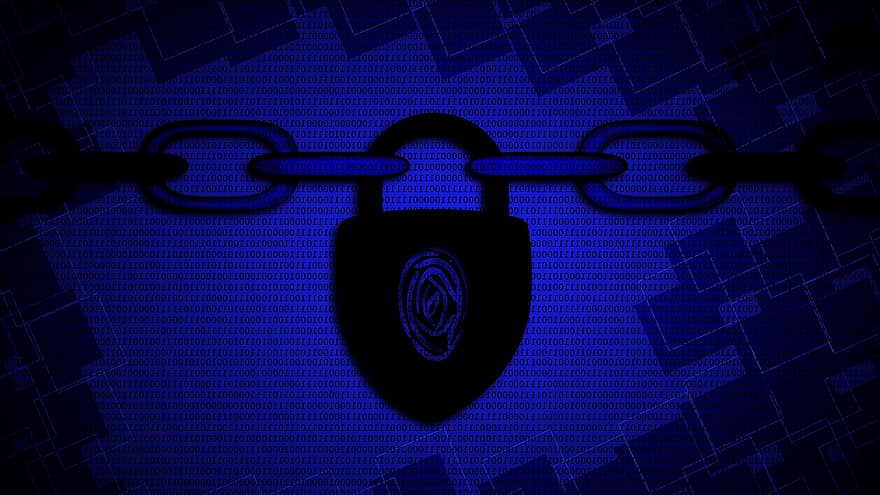kiberbiztonság, adatbiztonság, információ biztonság, számítógép, Internet, technológia, Biztonság, kék, adat, zár, biztonsági rendszer