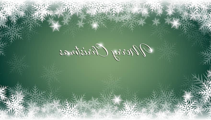 クリスマス、雪の結晶、装飾的な、お祝いの、12月、はがき、クリスマスの挨拶、緑