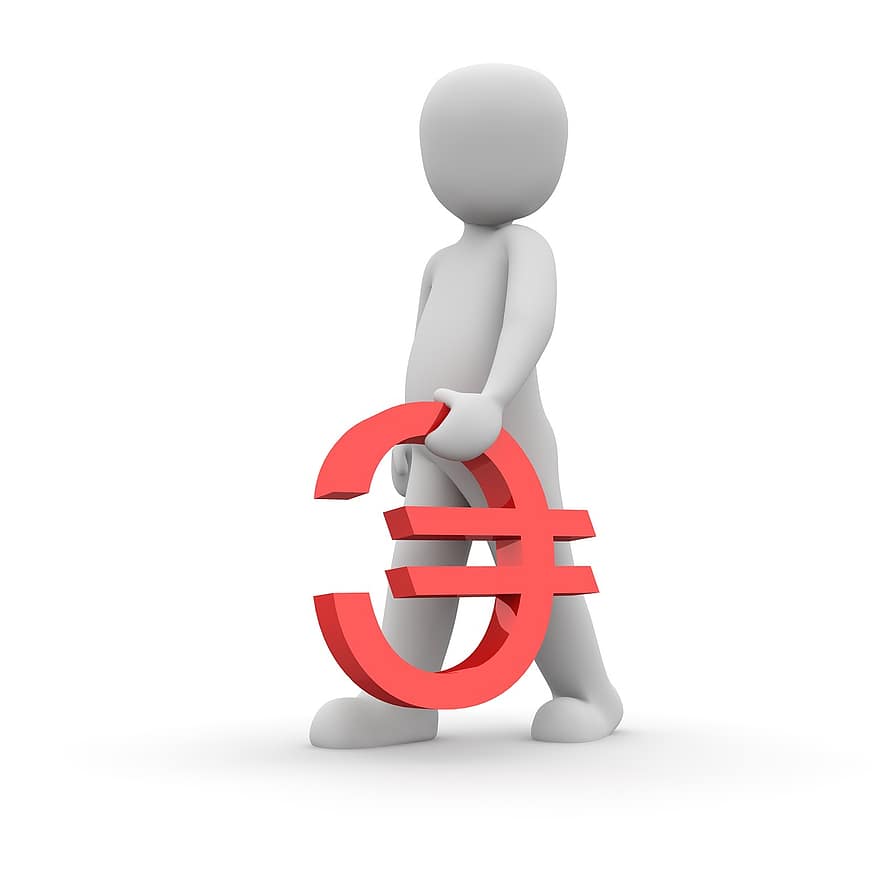 euro, postacie, 3d, symbol, Europa, waluta, znak euro, europejski, finanse, pieniądze, gotówka i odpowiedniki gotówki