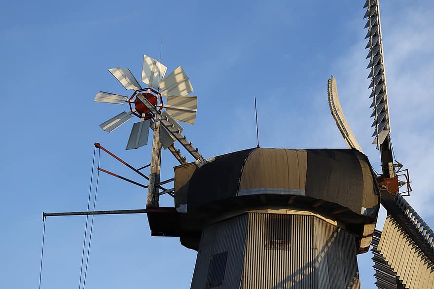 větrný mlýn, budova, východní frisia, holandský větrný mlýn, větrník, mlýn, síla větru, historický, Dolní Sasko