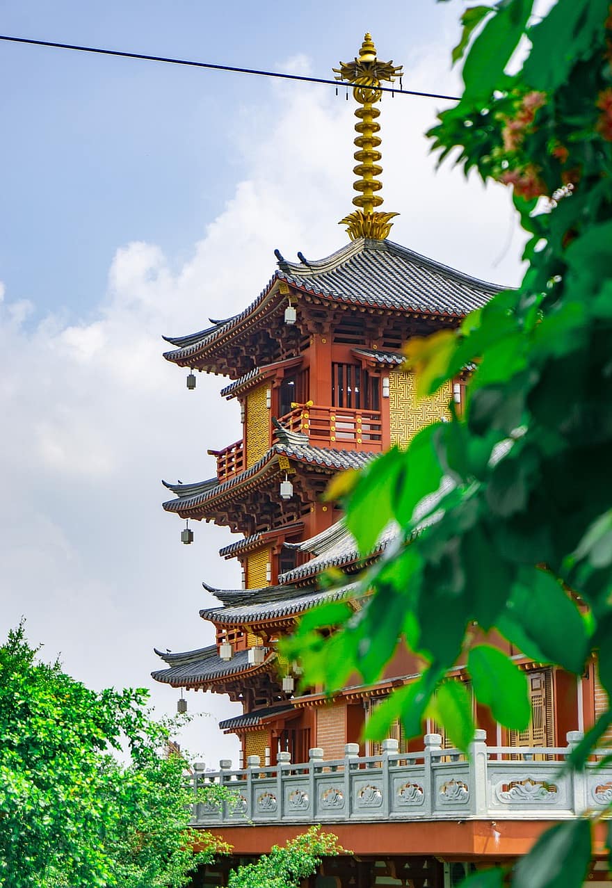 pagoda, viatjar, antic, cel, destinació, turisme, temple, arquitectura, cultures, lloc famós, sostre