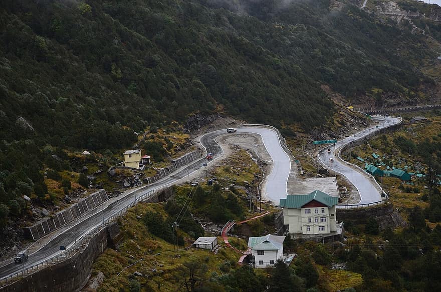 seda, ruta, Sikkim, cerros, gangtok, turismo
