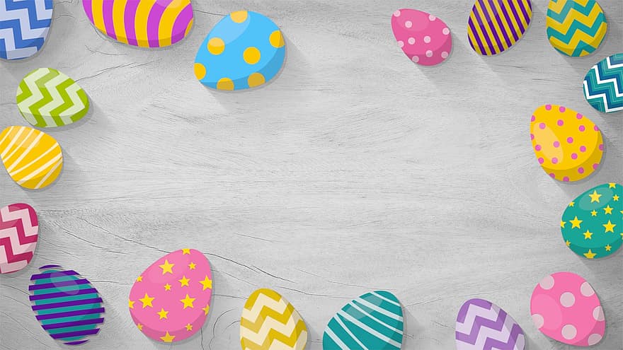Paskah, telur, Latar Belakang, bingkai, penuh warna, Telur Paskah, berbatasan, pola, Desain, multi-warna, dekorasi
