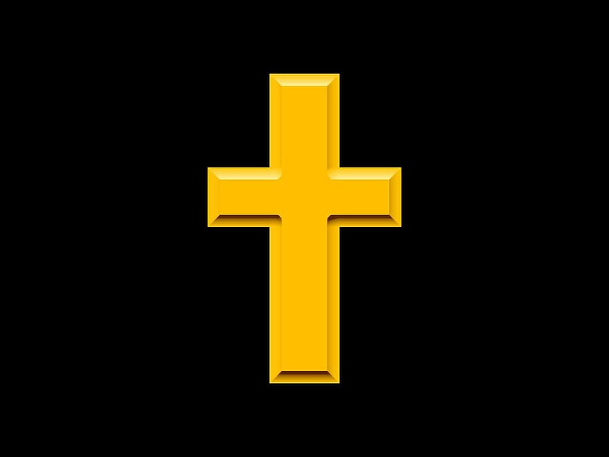 kruis, symbool, gouden, religie, levensstijl, Christendom, geloof, god, religieus, bidden, Jezus