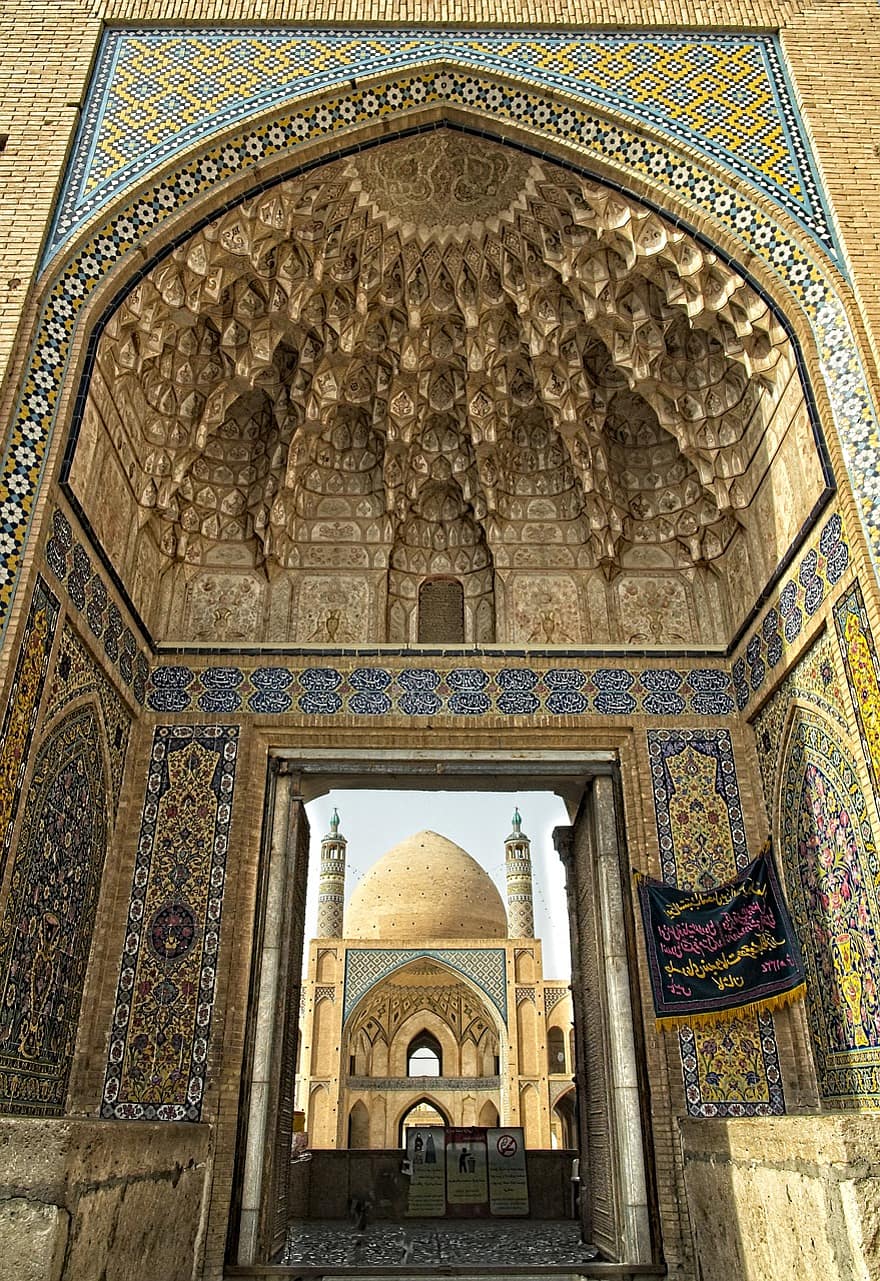 építészet, mecset, épület, vallás, iszlám, muszlim, mozaik-, minta