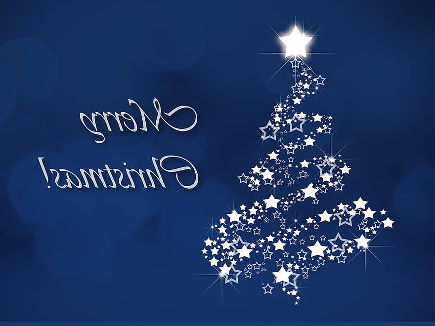 Natale, Biglietto natalizio, buon Natale, congratulazione, sfondo blu, buon natale, blu