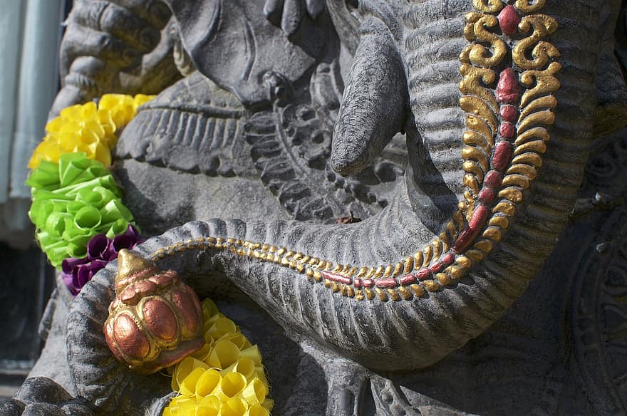 estatua, Ganesha, Dios, elefante, escultura, hindú, religioso, hinduismo, bali, espiritualidad, indio