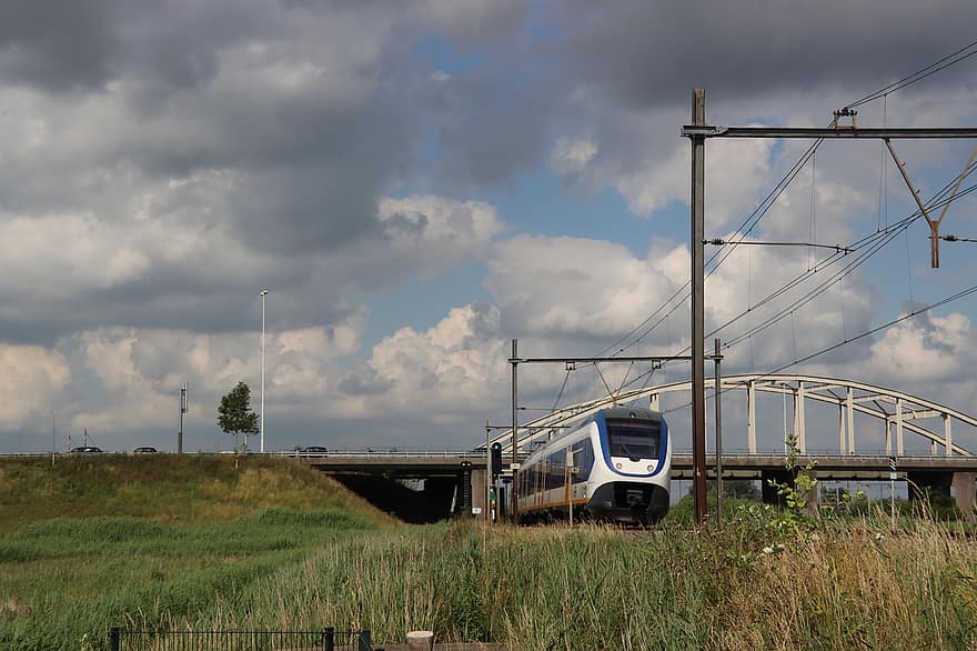 tog, sprinter, ns, jernbane, reise, nederland, jernbaner, kjøretøy, underfond, transportere, Moordrecht