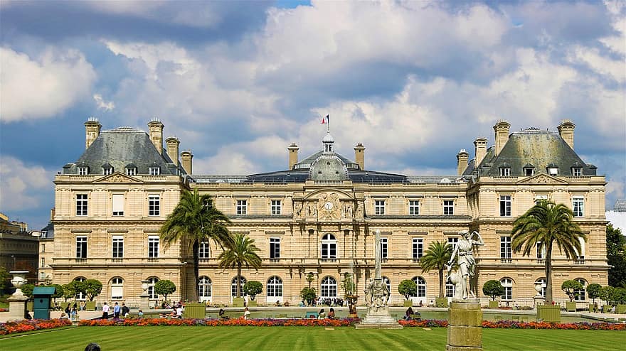 luxembourg bahçeleri, mimari, Paris, kale