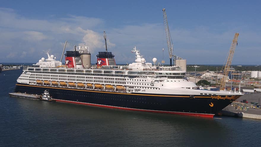 disney cruise lijn, Cruise schip, haven, schip, reis, passagiersschip