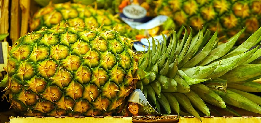 ananas, frukt, mat, producera, organisk, tropisk frukt, hälsosam