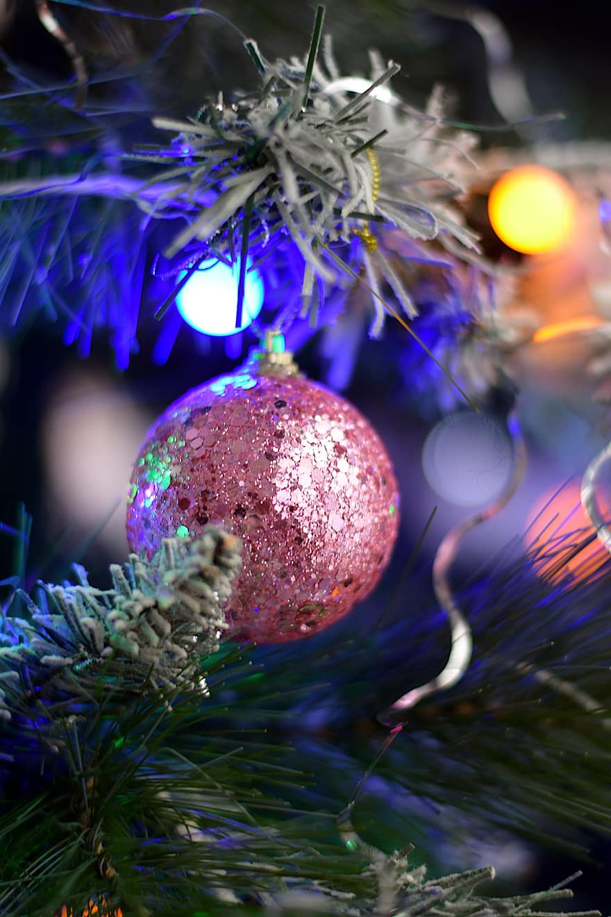 nový rok, vánoční strom, hračky, jehly, girlanda, dekorace, Vánoce
