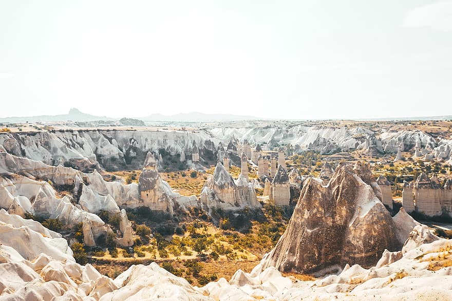 coșuri de zână, Curcan, geologie, natură, Cappadocia, peisaj