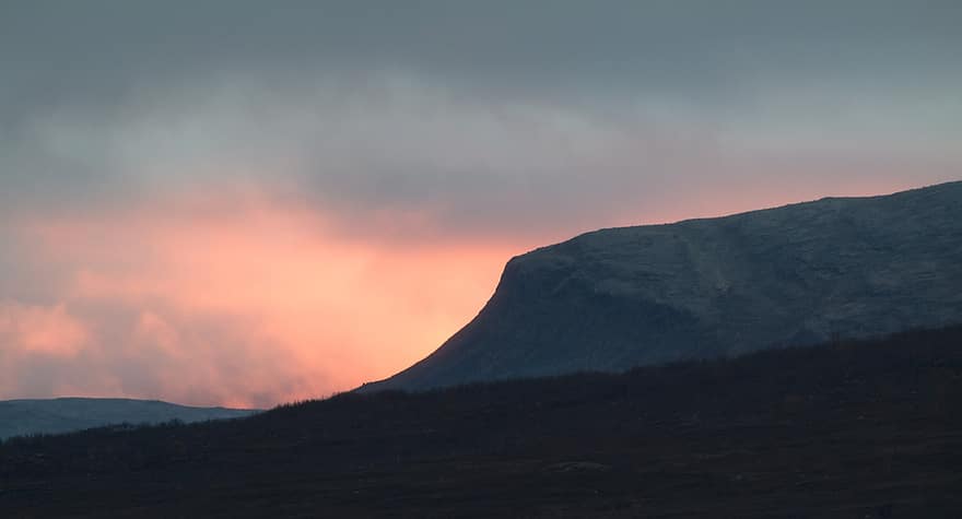 Dämmerung, Morgen, Himmel, Sonnenaufgang, Natur, Lappland, Norwegen