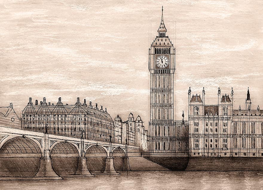 London, Big Ben, England, Großbritannien, Anhaltspunkt, Tourismus, Stadt, Turm, Reise, Westminster, die Architektur