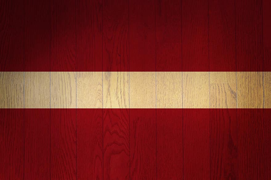 Latvia, lippu, maa, grunge, puu, puinen
