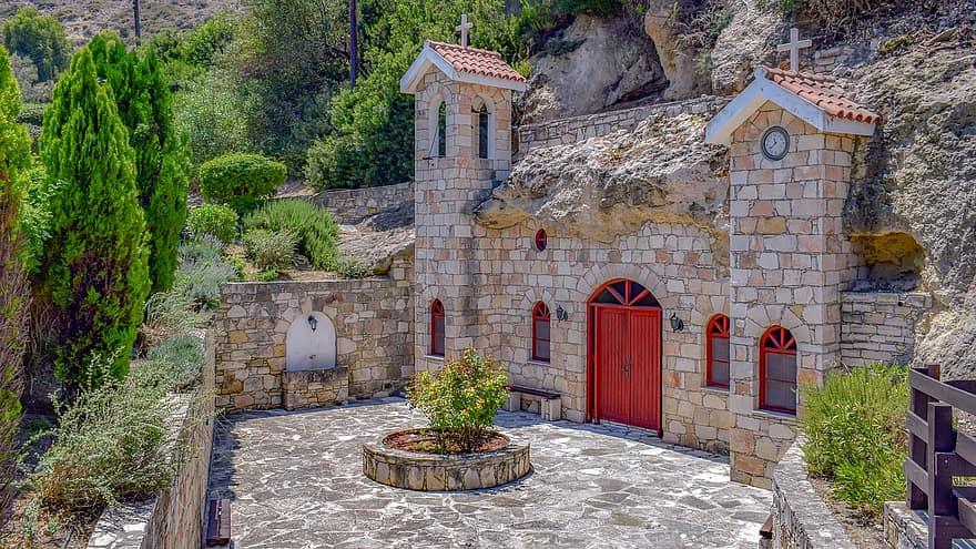 Cave Church, Church, Architecture, Religion, Christianity, Orthodox, St, Spyridon, Pissouri