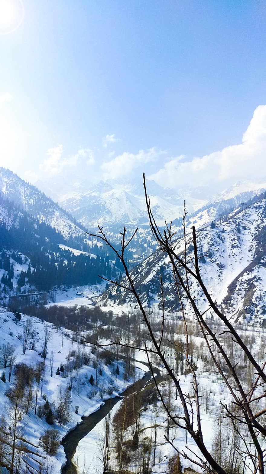 Mountains, Valley, Snow, Winter, Ice, Frost, Frozen, Cold, Snowy, Mountain Range, Landscape