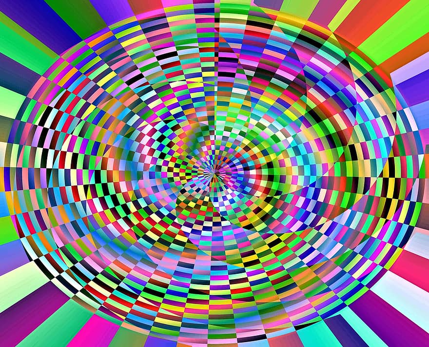 Perspectiva 3d, tapet, Cercuri învolburate, abstract, grafic