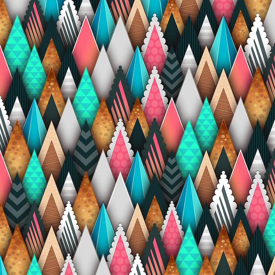 Background, Triangle, Colorful Abstract, Design