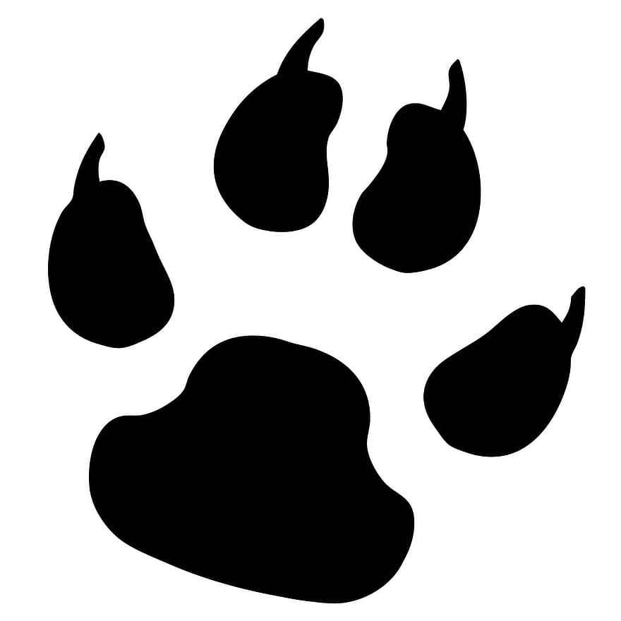 отпечатък на лапа, pawprint, куче, домашен любимец, животно, път, марка, пътека, черно
