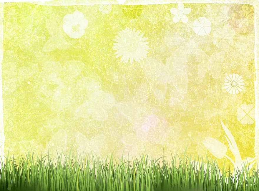 Background, Easter, Meadow, Grunge, Hell, Floral