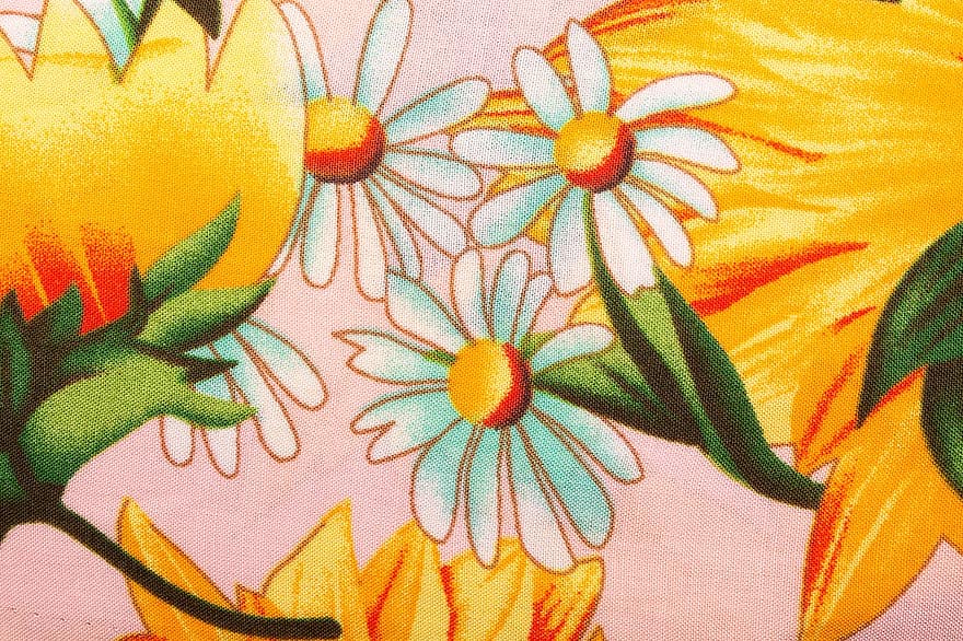 fondo de tela, fondo de girasol, fondo floral, tela, fondo amarillo, paño, textura, papel pintado, ilustración, modelo, antecedentes
