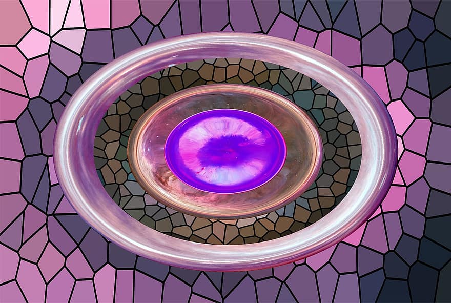 vitražas, violetinė, perlas, brangakmenis, mozaika