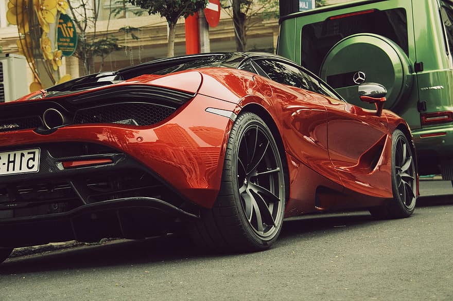McLaren, autó, utca, leparkolt, sportkocsi, szuper autó, hypercar, kocsi, autóipari, jármű, luxus autó