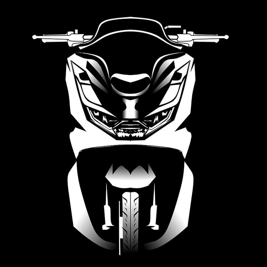 мотоциклет, колела, превозно средство, Honda, PCX