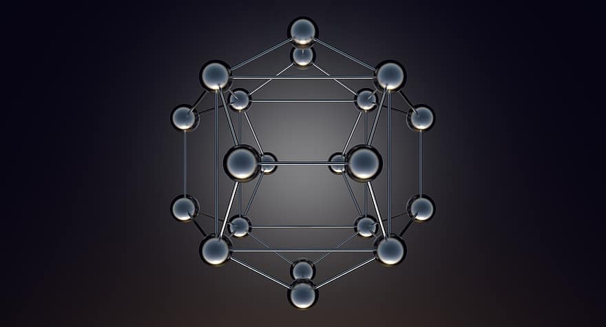 icosahedral, άτομα, μοντέλα, αρχίδια, κατασκευή, 3d, παρουσίαση, κινουμένων σχεδίων, δομή, γεωμετρία