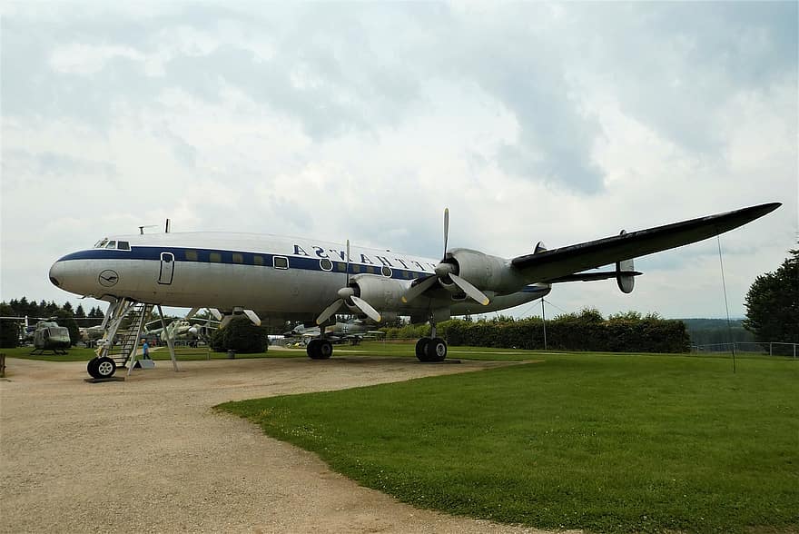 飛行機、航空機、表示、示す、歴史的な、博物館、航空機博物館、ヘルメスキル