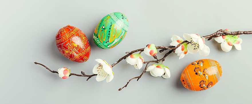 veselé Velikonoce, jaro, dekorace, téma, velikonoční, velikonoční pozadí, sezóna, detail, vícebarevné, oslava, pozadí