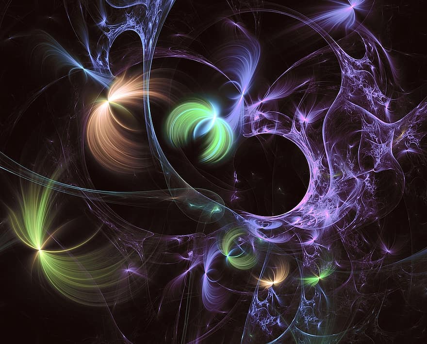 fractal, Kevyt fraktaali, kaaos, Kaaoksen visiot, sähköinen, havaintokyky, valo, fantasia