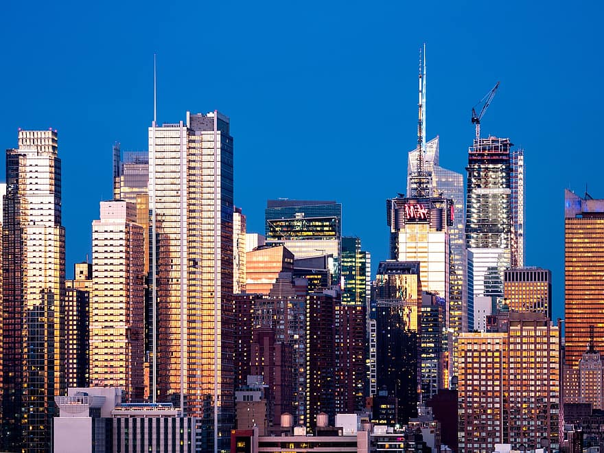 Newyork, thành phố Manhattan, thành phố, những tòa nhà chọc trời, cảnh quan thành phố, đường chân trời, tháp, các tòa nhà, nyc, Hoa Kỳ, châu mỹ